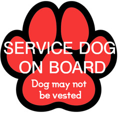 SERVICE DOG ON BOARD Waterproof Vinyl Sticker