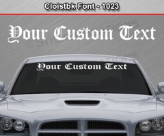 #1023 Custom Text Letters Personalized Decal Sticker Vinyl Windshield Window Car