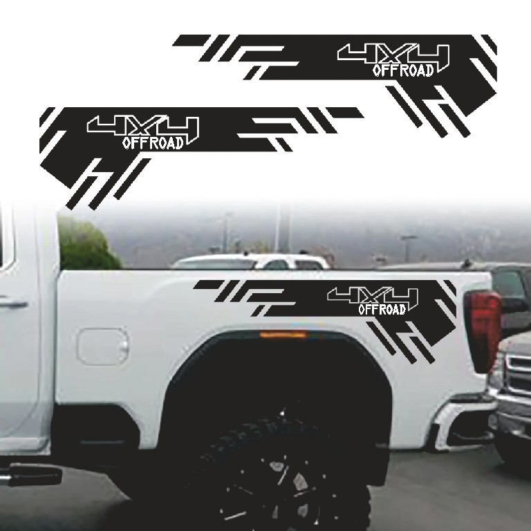 4X4 Off Road Car Body Side Sticker Compatible with Pickup trucks , Sports 2/PCS