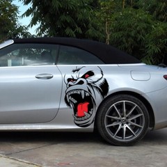 DIY Car Side Body Door Sticker Decal Horror Ape Totem Graphic Vinyl Decoration
