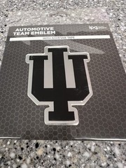 RARE! Indiana University Thin Metal Stick On Emblem Decal by IPG Sports