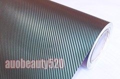 Full Roll 98FT X 5FT 3D Chameleon Carbon Fiber Vinyl Wrap Sticker Green / P – AB