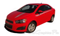 Sweep Hood Racing Vinyl Graphics Kit Decals Stripes fits 2012-2016 Chevy Sonic
