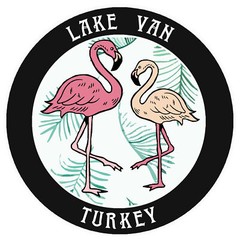 Two Flamingos Lake Van, Turkey Car Truck Window Bumper Sticker Decal Souvenir