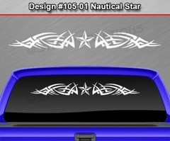 105-01 NAUTICAL STAR Decal Sticker Windshield Window Vinyl Graphic Banner Auto