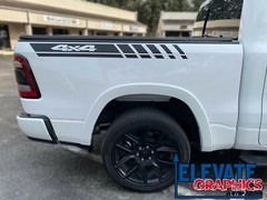 For Ram 1500 Stripes Side Bed Rail 3m Vinyl Graphics Stickers Decals 2009-2024