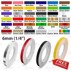 6mm 1/4″ Roll PIN STRIPE Car Striping Trim Body Line TAPE Decal Vinyl Stickers