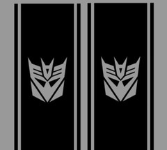 “Transformer” Decepticon bedside Stripe decals, 10″ x 46″, Set of 2, decal