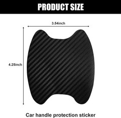 Self-Adhesive Carbon Fiber Door Handle Cup Stickers – 4pcs for Most Cars