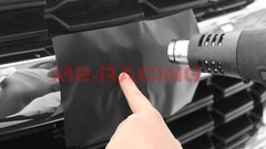 PET Honeycomb Carbon Fiber Satin Vinyl Wrap For GMC Bowtie Emblem Overlay Film