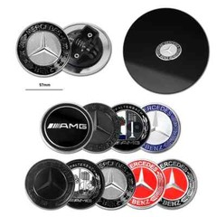 1pc 57mm Car Front Hood Emblem Badge Bonnet For Mercedes Benz W204 W205 W212 W17