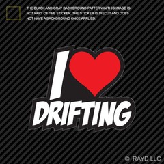 I Love Drifting Sticker Decal Self Adhesive Vinyl heart jdm