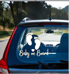 Baby On Board Decal-Baby Shower Gift-Custom Car Decal-Weatherproof Decal