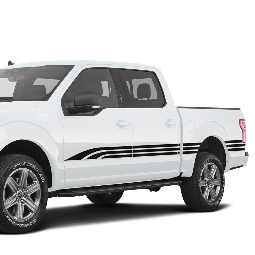 Triple side stripes graphics stickers decals compatible with Ford F150