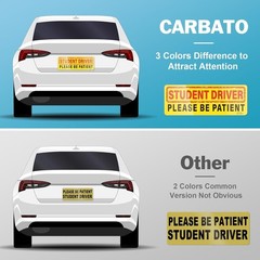 3-Pack Student Driver Magnetic Stickers – Weatherproof & Reflective Safety Signs