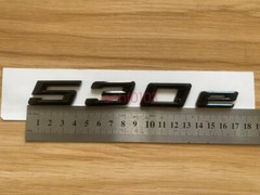 Gloss Black 3D ABS Letters Trunk 530e Emblem Rear Badge for BMW 2017-2022 530e-