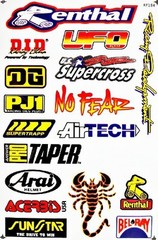 Dirt Bike Motorcycles Supercross Motocross ATV Lot 6 vinyl decals stickers D6015