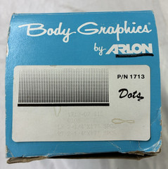NOS Body Graphics Stripe Kit by ARLON ; Dots; Silver; 1713-07