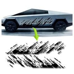 Side Mud Splash Racing Stripes For 2023 & up Tesla Cybertruck Fountation, Beast