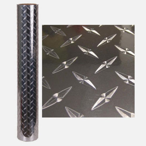 24” x 20′ DIAMOND PLATE SELF ADHESIVE VINYL- INDOOR / OUTDOOR DURABILITY