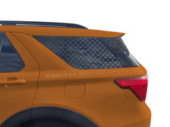 Fits 2020-26 Ford Explorer Rear Side Window Diamond Plate Theme Window Decal