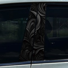 2pcs Black style customized Car Center Pillar B Pillar Protective Sticker