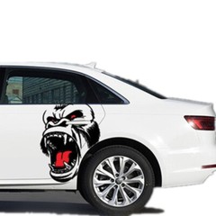 Car Sticker Decal Horror Ape Totem Animal Graphic Waterproof For Left Side Body