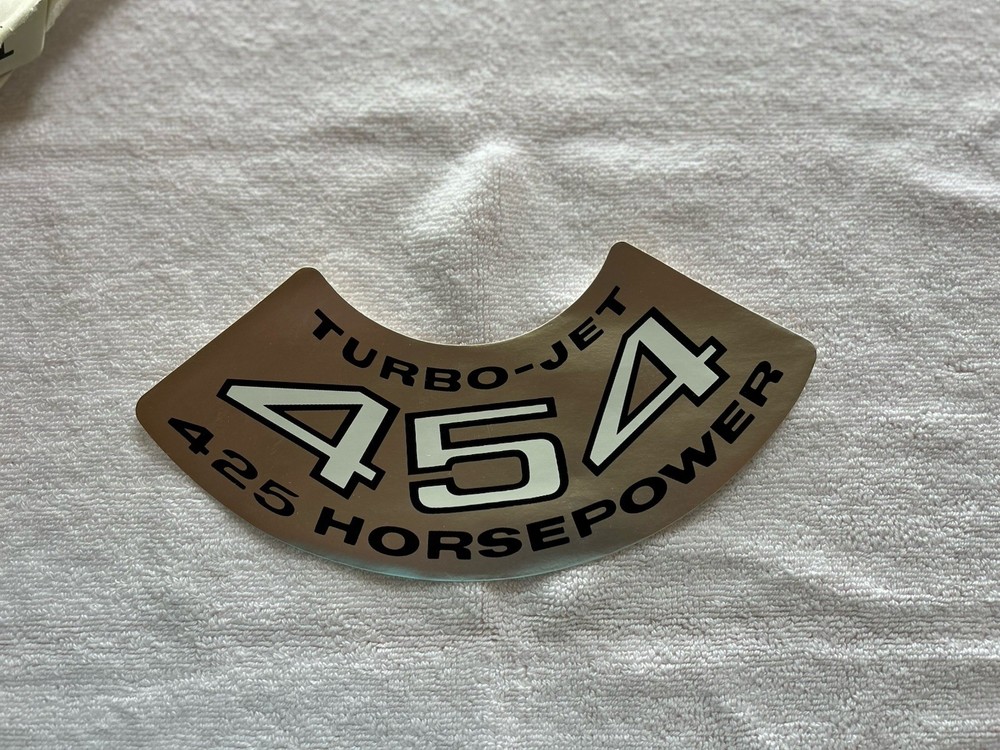 Chevrolet Corvette 454 425 Hp Air Cleaner Decal New
