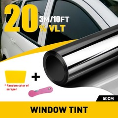 1-10X 20% VLT Tint Roll 20″x3M Window Film Car Home Office Heat Insulation Uncut