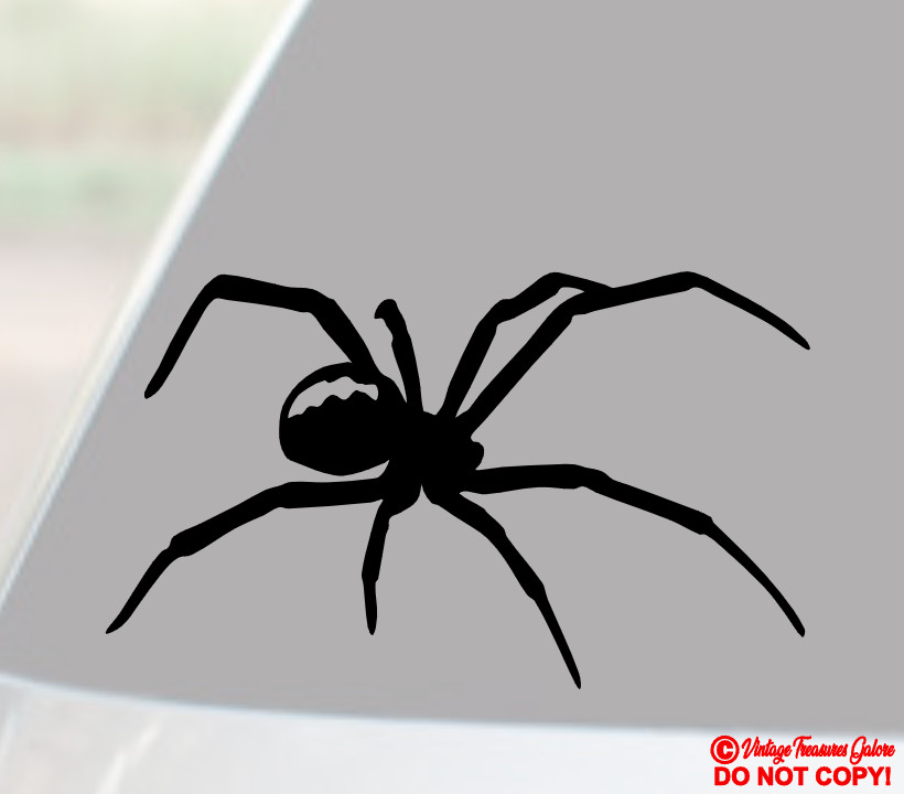 BLACK WIDOW SPIDER ~ VINYL DECAL STICKER CAR TRUCK BUMPER REAR WINDOW ARACHNID