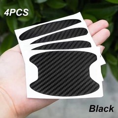 4PCS Carbon Fiber Car Door Handle Bowl Anti Scratch Protective Film Paint Guard
