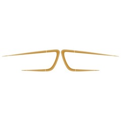 Graphic Express Side Stripe Kit C-Stripe Dual Line Gold Metallic Mustang 94-98