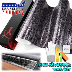 ESSMO PET Marble Forged Gloss Carbon Fiber Silver Car Vehicle Vinyl Wrap Decal