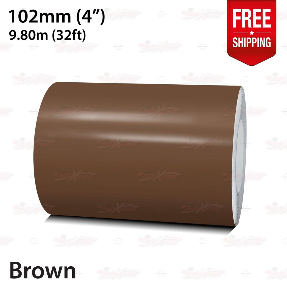 BROWN 4″ 102mm Roll PIN STRIPE Car Striping Trim Line TAPE Decal Vinyl Sticker