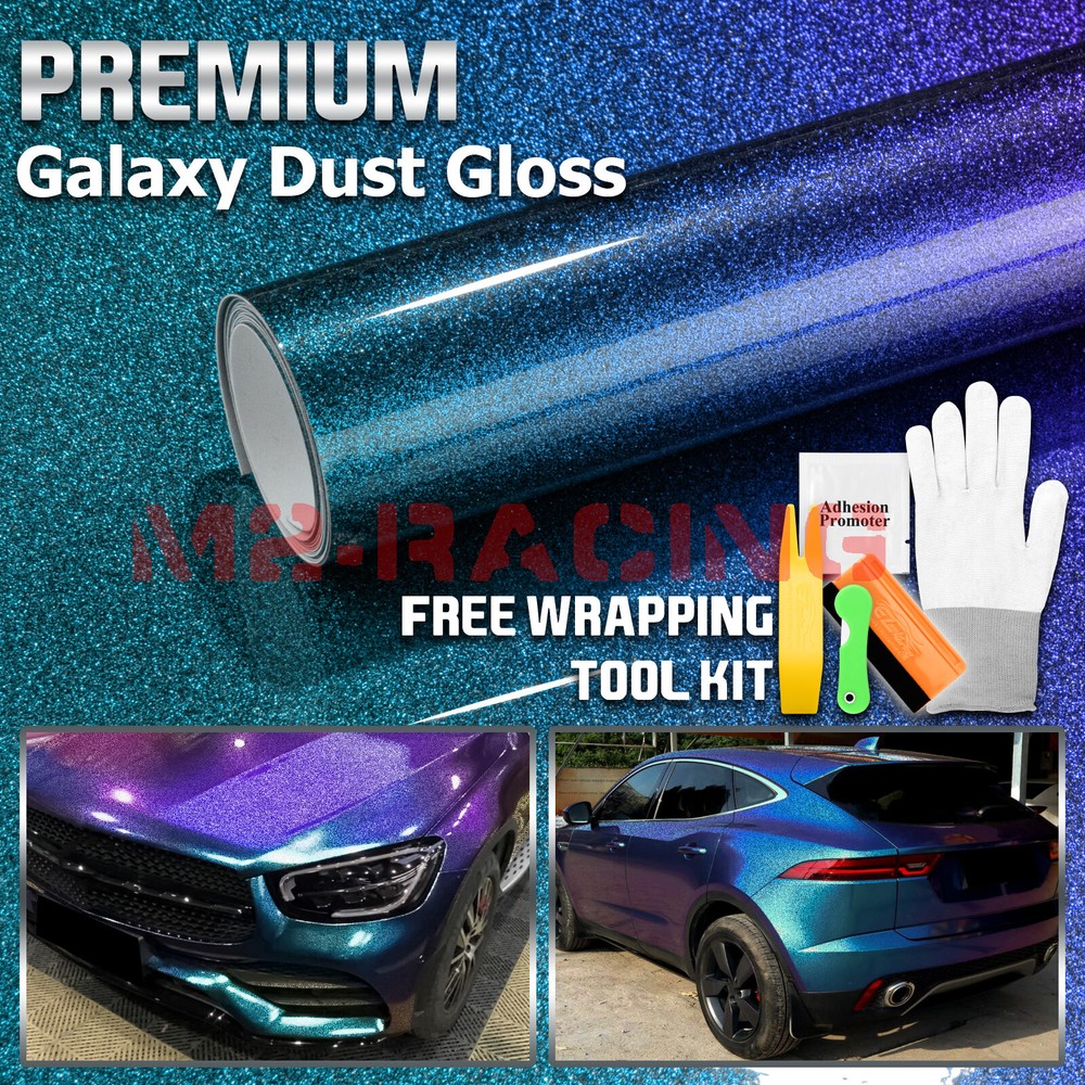 Galaxy Dust Gloss Purple Teal Metallic Car Sticker Decal Vinyl Wrap Sheet Film