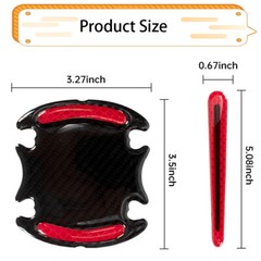 8 PCS Reflective Car Door Handle Protective Film Sticker Safety Strip Sticker