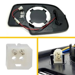 1/2Set Mirror Glass Signal Turn Heated Driver Side for LH 03-2007 Chevy GMC Cadi