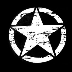 20” Army Star Distressed Vinyl Decal Car Hood Side Body Badge For Jeep Wrangler