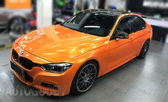 12″ x 60″ Super Gloss Orange Vinyl Film Wrap Sticker Air Bubble Free 1ft x 5ft