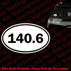 140.6 Oval Running Vinyl Decal Window Die Cut Sticker SP23