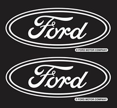 Chroma 3620 Ford Oval White Die Cutz – White Decal Die Cut Sticker 2 pcs 2″ x5″