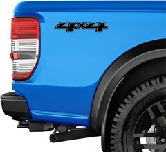 4×4 Truck Bedside Decals Set of 2 Black Weatherproof Automotive Grade Vinyl