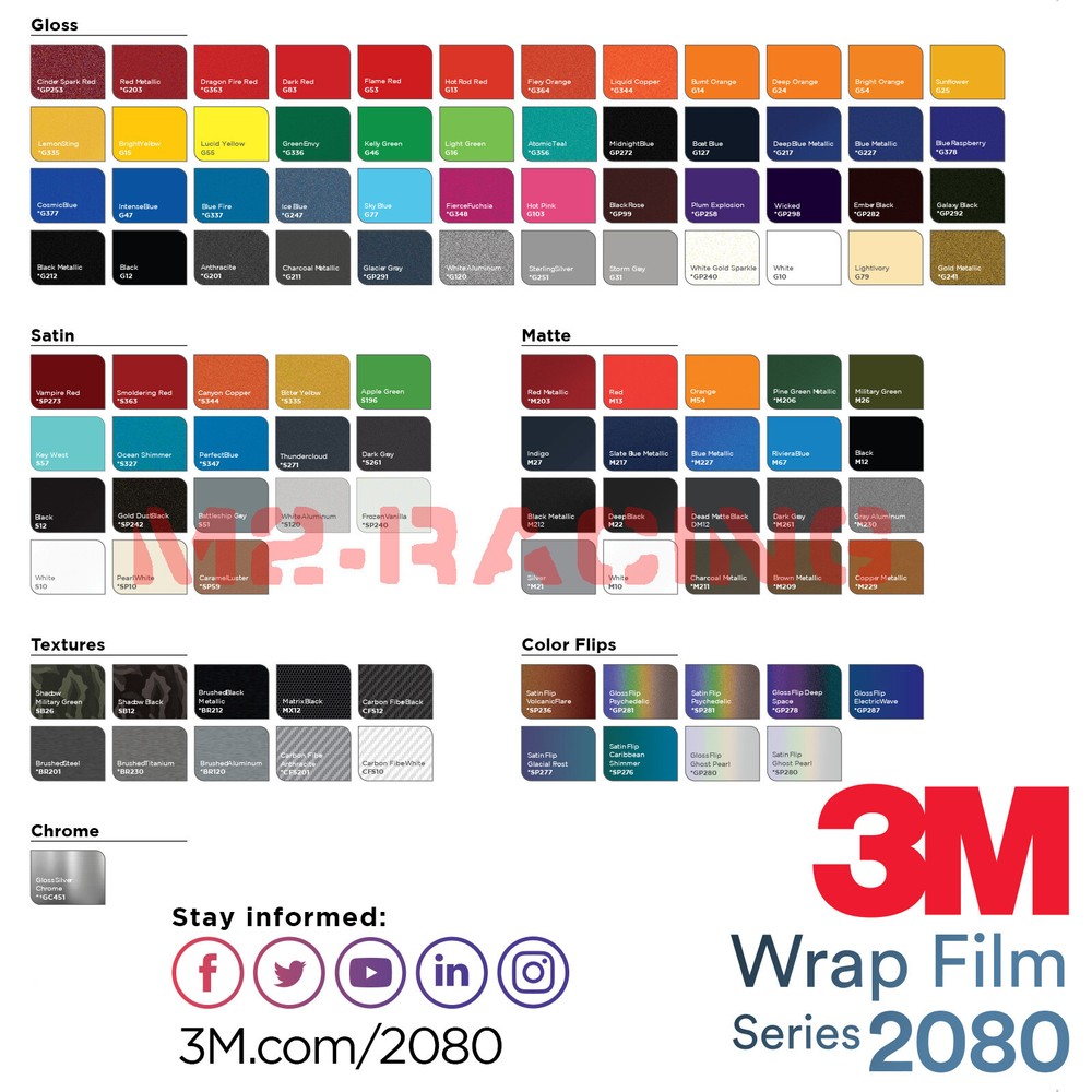 3M 2080 For GMC Emblem Overlay Vinyl Wrap Kit Sticker Decal Front Rear Uncut