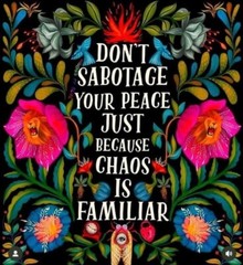 Peace 3″ Sticker Attached Love Relationship No Drama Chaos Quote Inspirational