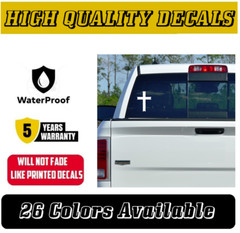 Cross Vinyl Decal Sticker | Christian Jesus God Religious Window Laptop
