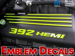 Dodge Challenger 392 Hemi Engine Decal SRT 09 2010 11 12 13 14 15 16 17 18 19