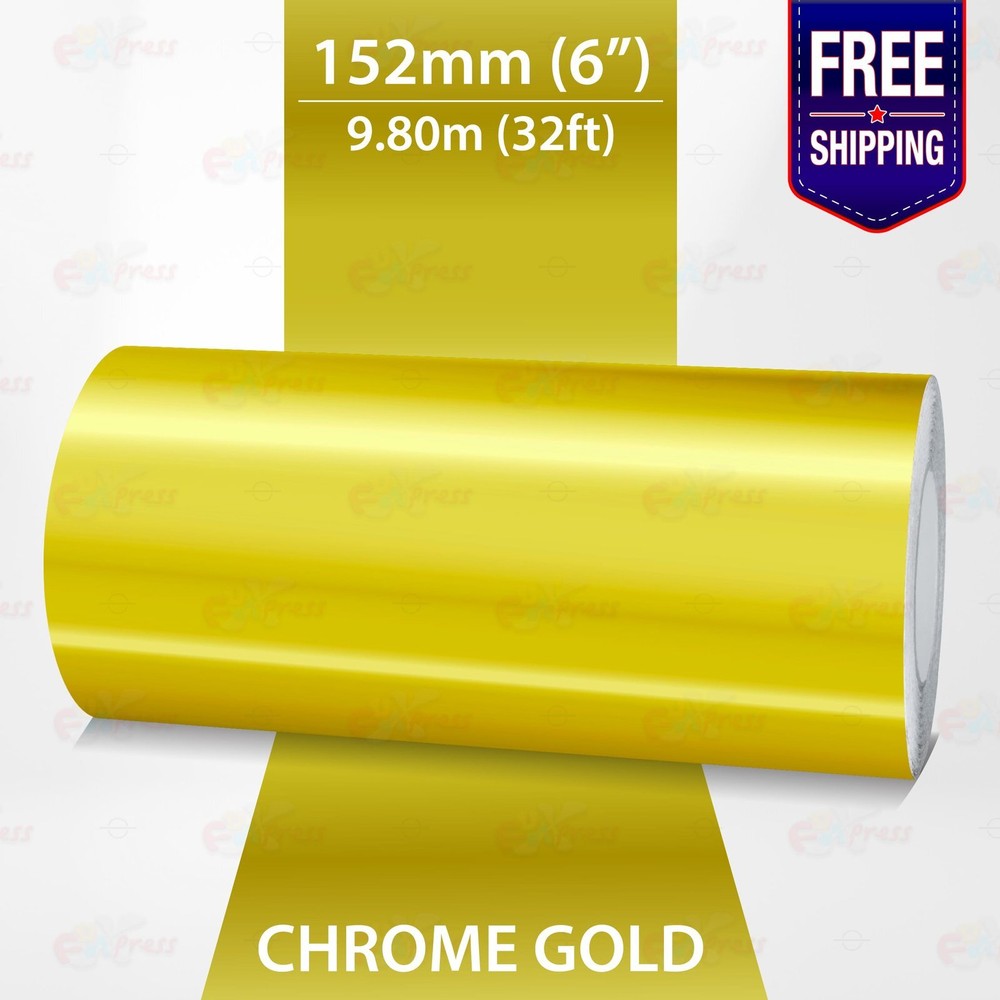 CHROME GOLD 6″ PIN STRIPE Car Model Motorcycle Decal TAPE Vinyl Sticker 152mm