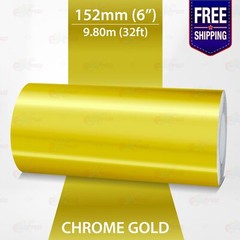 CHROME GOLD 6″ PIN STRIPE Car Model Motorcycle Decal TAPE Vinyl Sticker 152mm