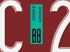 Missouri license plate registration sticker, 1989 to 1997
