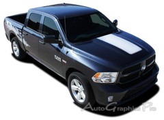 For 2009-2018 Dodge Ram Hood Solid Blackout 3M Vinyl Graphics Decals Stripes